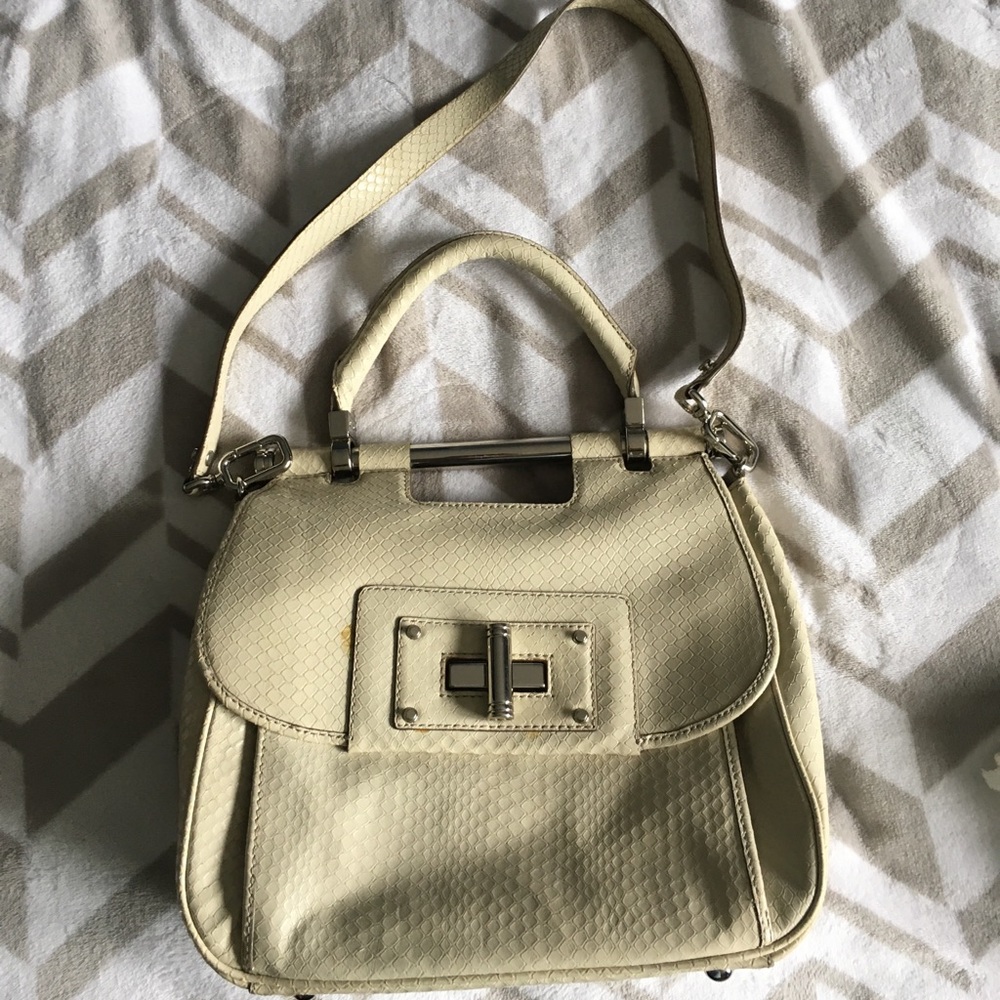 Ivory Banana Republic Leather Purse